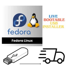 Fedora 41 Live USB Bootable Gnome 64 Bit Flash Drive Linux Installer