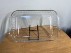 Vintage Pyrex 3QT Clear Ribbed Baking Casserole Lasagna Dish #233-S No Lid