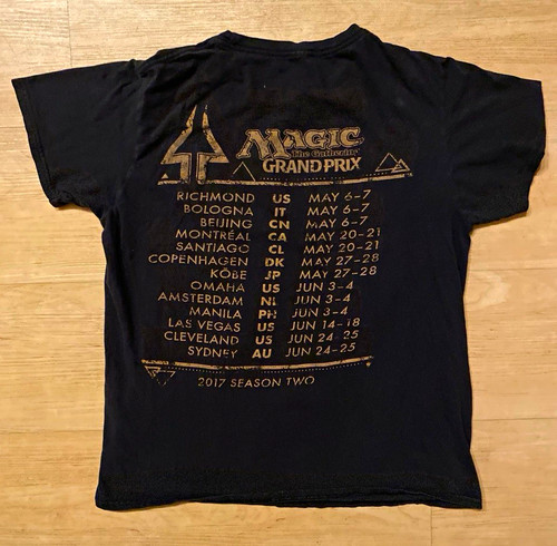 Magic The Gathering Grand Prix 2017 Season Two Black Graphic T-Shirt Size M