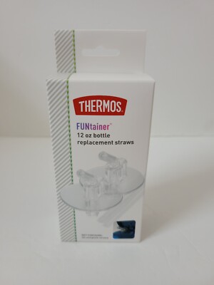  Thermos 12 Oz Funtainer Bottle Replacement Straws Clear 2 Straws