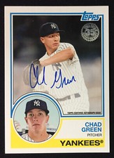 CHAD GREEN NEW YORK YANKEES 2018 TOPPS CERTIFIED AUTOGRAPH 1983 35TH ANNIVERSARY