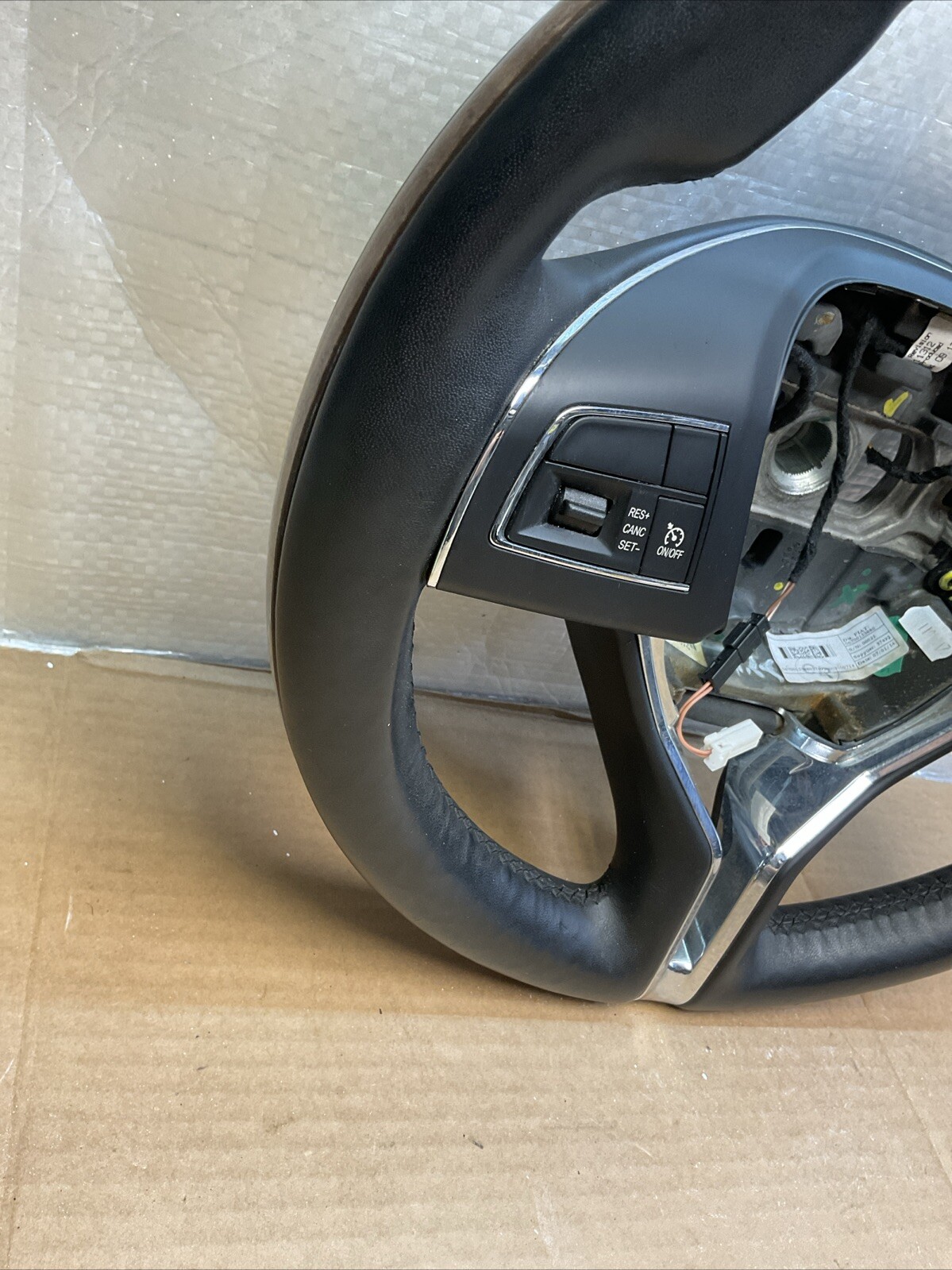 2014-2021 MASERATI QUATTROPORTE OEM FRONT DRIVER STEERING WHEEL BLACK LEATHER