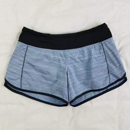Lululemon Größe 4 Turbo Laufshorts Damen blau lila gestreift Training