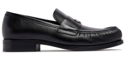 New Salvatore Ferragamo DELMO Black Leather Men Loafers Shoes 8.5