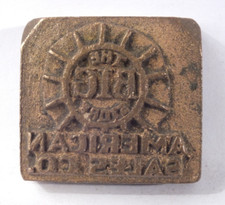 AMERICAN SALES CO THE BIG STORE: Brass Leather Stamp: TJ Edwards Millers Falls