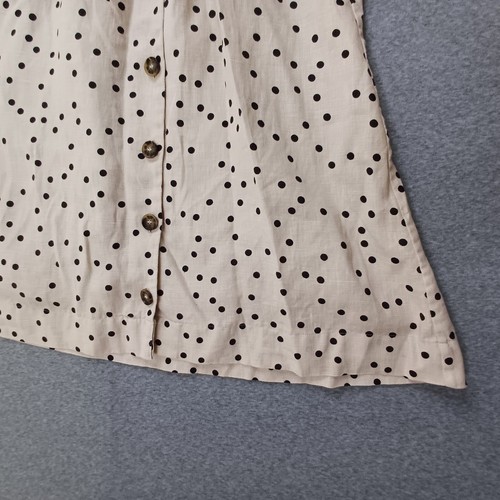 Country Road Dress Womens 8 Beige Black Spots Fit and Flare Lined Retro 80s - Picture 5 of 12