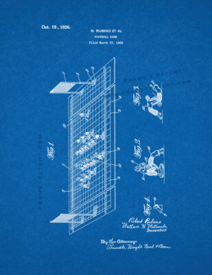 Football Game Patent Print Blueprint