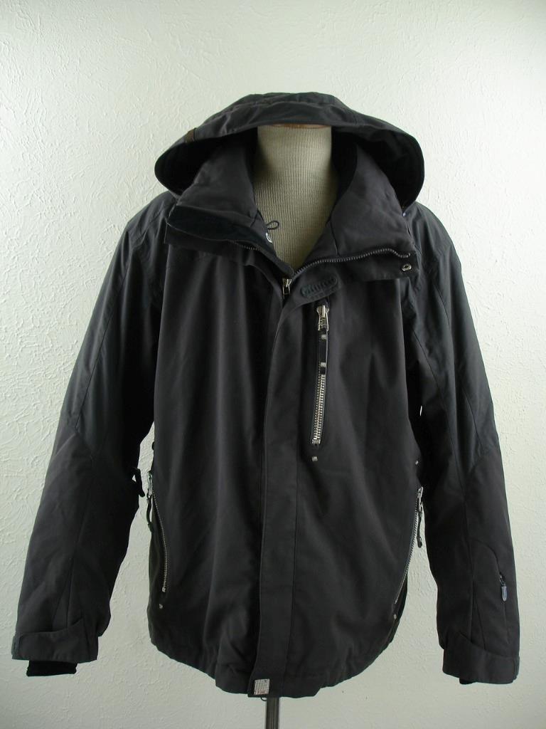 Men's XL Descente Paddy DNA Gray Ski Snowboard Jacket Dark Gray Detachable  Hood