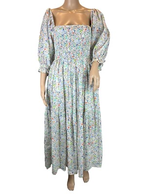 karlie boho dress Pastel Floral Maxi Dress With Tie