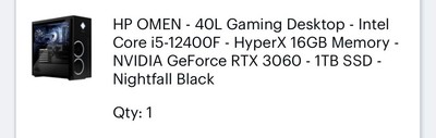 HP OMEN - 40L Gaming Desktop - Intel Core i5-1240OF - HyperX 16GB Memory - NVIDI