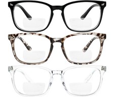 Yogo Vision Bifocal Reading Glasses for Women Men Rectangle Multifocal Readers