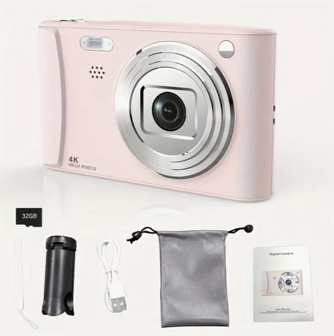 1080P HD Digital Vlogging Camera with 2.4 Inch LCD and Rechargeable Battery