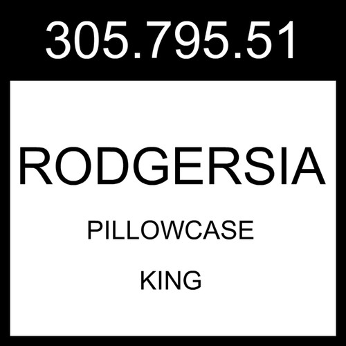 IKEA RODGERSIA Pillowcase Gray/white King 305.795.51