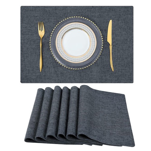 Light Luxury Placemats Heat Resistant Washable Faux Linen Burlap for Table Mat. - Picture 25 of 25