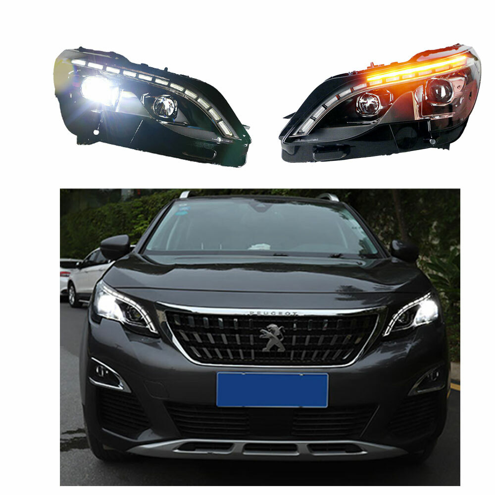Headlight Assembly For Peugeot 3008 2017 HID Xenon Beam
