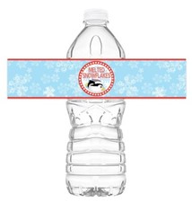 Winter Wonderland Bottle Wraps - 20 Winter Wonderland Water Bottle Labels -