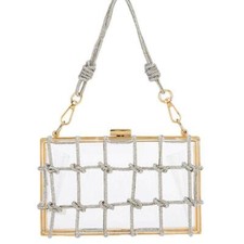 Crystal Knotted Acrylic Box Cluth Bag