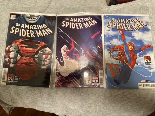 Amazing Spider-Man #1 ( MJ Var) #2 (Black Cat Var) And #3 2022 Marvel Comics