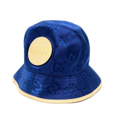 GUCCI Japan Limited Off The Grid Bucket Hat Blue Nylon White GUCCI Japan Limited Off The Grid Bucket Hat Blue Nylon White
