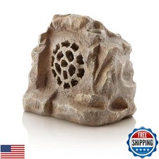 Alpine Corporation - Waterproof Bluetooth Solar-Powered Outdoor Wireless Rock