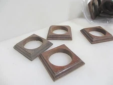 Vintage Carved Wooden Switch Plaque Old Plinth Wood Rose Antique 3"W - £5each