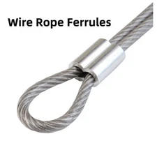 0.5 mm To 22 mm Wire Rope Ferrules Crimping Sleeve Aluminium Wire Rope Ferrules