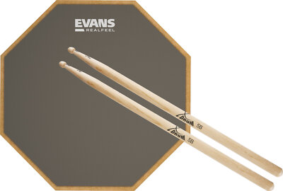 Evans ARF-7GM RealFeel Practice Pad 7'' Set Trommel Gummi Übung Rebound Sticks