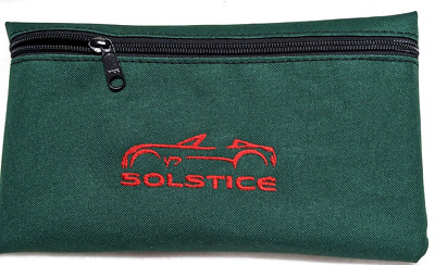 Pontiac Solstice Kappa Accessory / Map bag / Puck bag Envy green / Red Embroid.