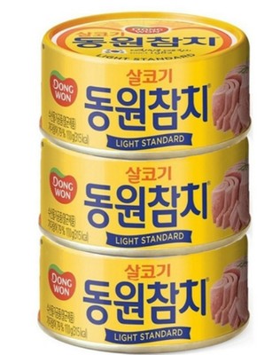 K-Food Dongwon Light Standard Tuna Can 100g / 3.5oz (8801047111733)