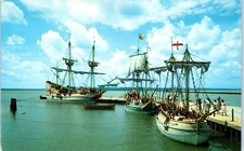 The Three Ships Susan Constant, Godspeed & Discovery, Jamestown, Va. Postcard