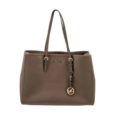 Michael Kors Jet Set Travel Medium Tote Brown Crossbody Handbag Bag Purse New