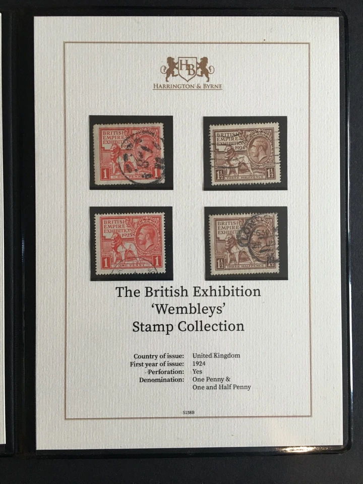 George V Harrington and Byrne 1924 & 1925 Wembley Exhibition SG430 - SG433 Used — 第 2/4 张图片