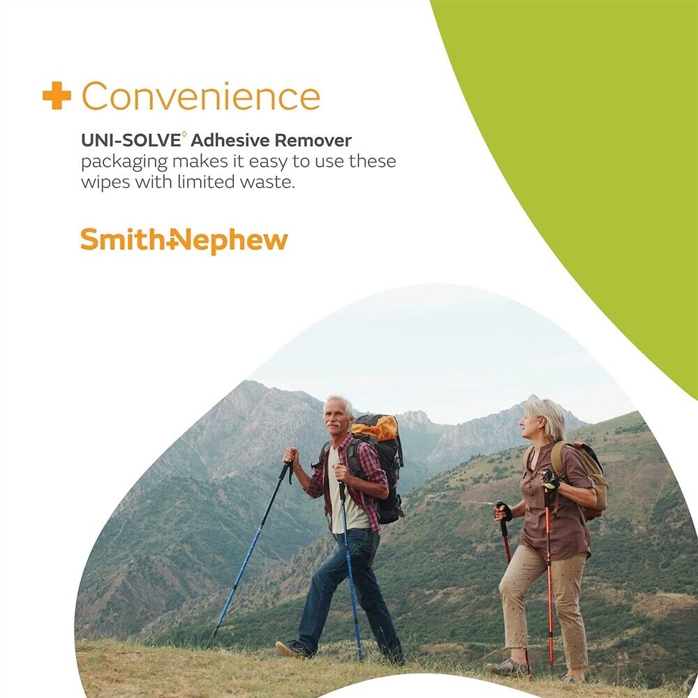  Smith & Nephew Uni-Solve Adhesive Remover - Wipes Case of 1000  - UNS402300_CS : Health & Household