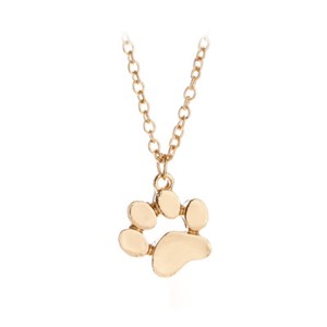 rose gold dog paw necklace