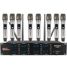 Berlingtone 8-Channel UHF Wireless Microphone System 8 Fixed Frequency Channel