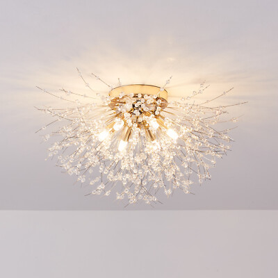 Modern Sputnik Chandelier Fireworks Pendant Light Crystal Ceiling Light Fixture