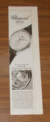 Seltene Werbung vintage CHOPARD L.U.C. Uhr - Louis-Ulysee Chopard 1998
