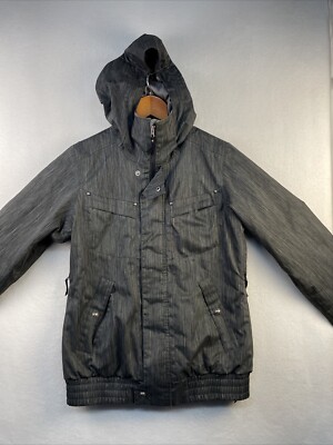 Burton Dryride Cool Flavors Jacket Women's Sz M Gray Snowboard Ski Hooded Coat