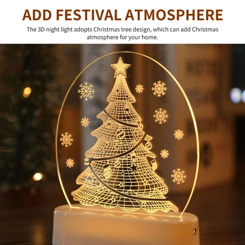 3D Illusion LED Night Light 7 Colours Bedroom Desk Kids Room Besides Decor Lamps - Picture 23 of 26