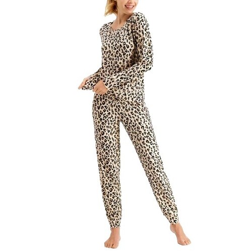 Womens Ladies Animal Leopard Print Robe Dressing Gown Hooded Fluffy Snuggle  Soft | eBay