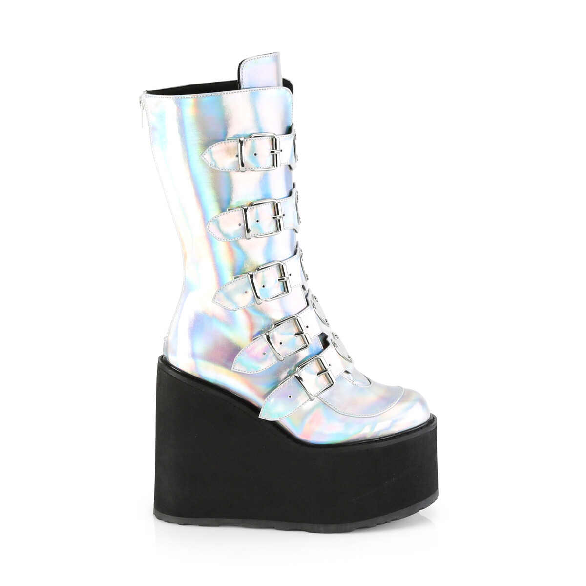 Demonia Swing-230 Silver Hologram Vegan 