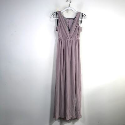 TFNC London A-Line Chiffon Bridesmaids Dress, Women's Size 10 - Lavender Fog