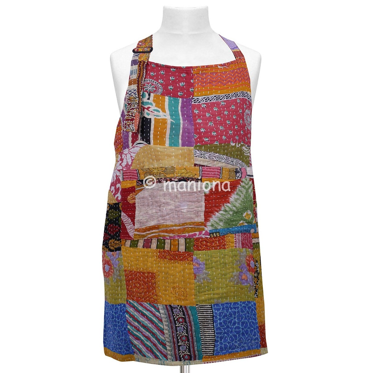エプロン Kantha Quilt Apron Kantha Quilted Vintage Patchwork Apron 1 Pcs Lot Handmade