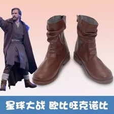 Cosplay Star Wars Obi Wan Kenobi Shoes Martin Boots Halloween Costume Props PU