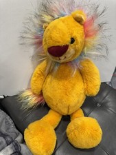 FAO Schwarz Lion Plush Dreamies Rainbow Mane 18 Stuffed Animal Toy D32