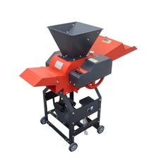 500-1000kg/h 6-Blade Hay Cutter Pulverizer Farm Grass Feed Crusher 220V w/Hopper