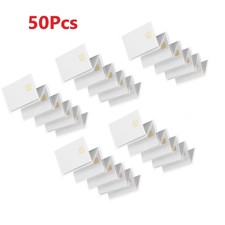 50Pcs ISO7816 Contact SLE 4442 Chip PVC Smart White IC Cards For Rental b