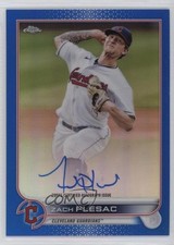 2022 Topps Chrome Veteran Blue Refractor 28/150 Zach Plesac #CVA-ZP Auto 1d0h