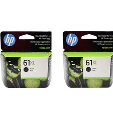 2 Pack HP 61XL Black High Yield Ink Cartridge - CH563WN#140 New Original