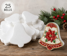 25 Styrofoam Polystyrene Dylite Flat Bells Sh...